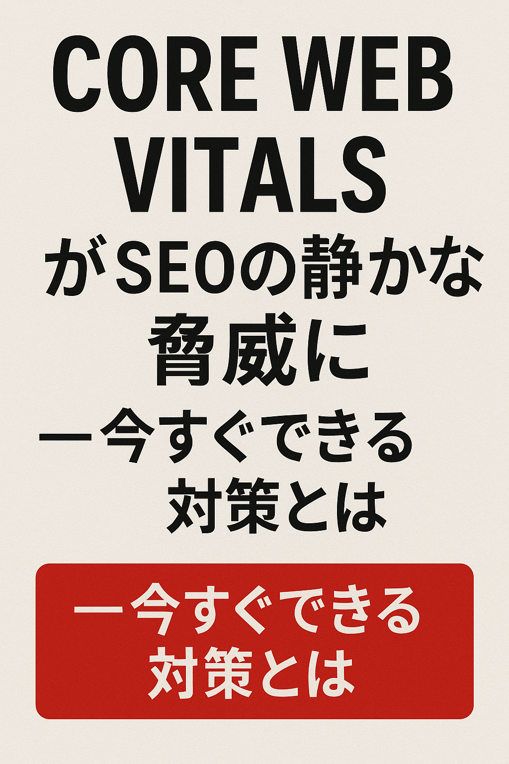 Core Web VitalsがSEOの静かな脅威に──今すぐできる対策とは　コンテンツ開始