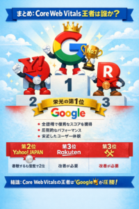 まとめ：Core Web Vitals王者は誰か？