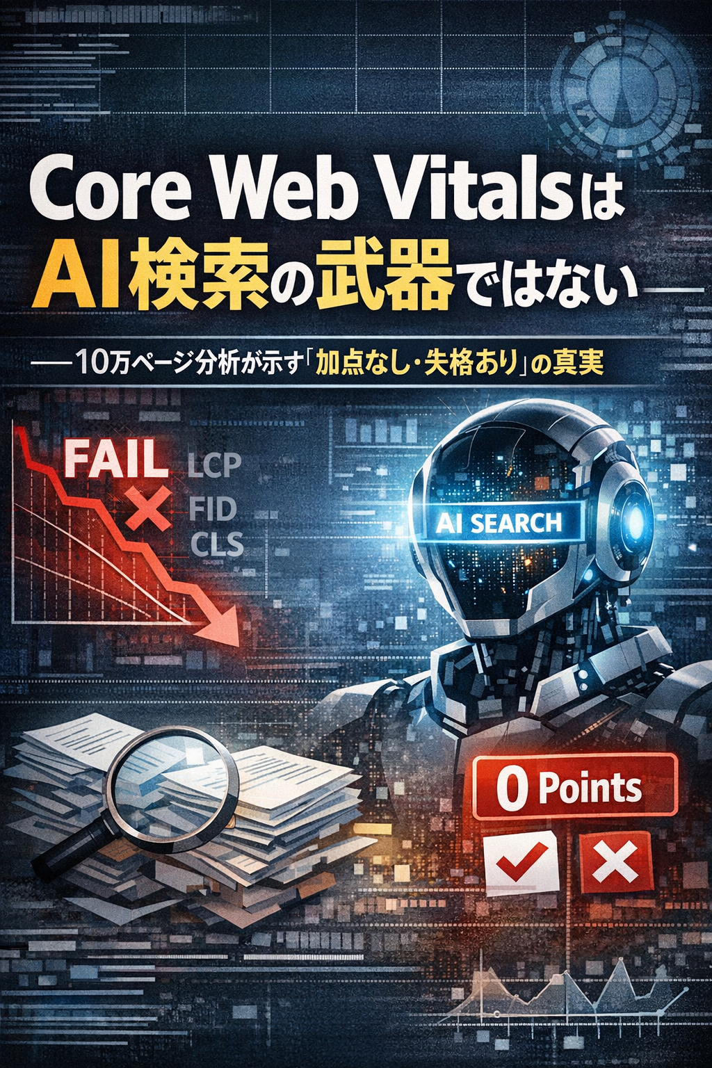 Core Web VitalsはAI検索の武器ではない──10万ページ分析が示す「加点なし・失格あり」の真実
